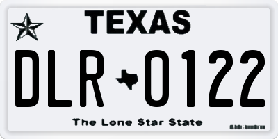 TX license plate DLR0122