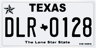 TX license plate DLR0128