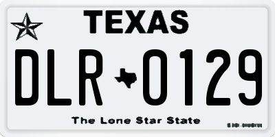 TX license plate DLR0129