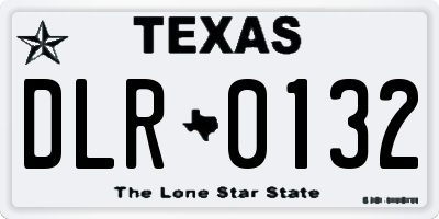 TX license plate DLR0132