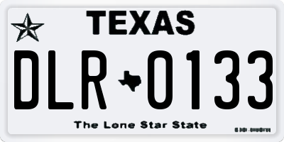 TX license plate DLR0133