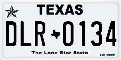 TX license plate DLR0134