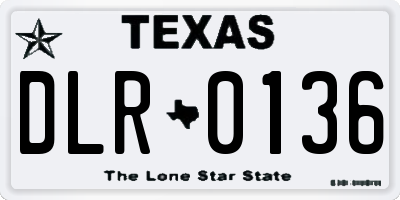 TX license plate DLR0136