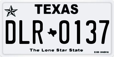 TX license plate DLR0137