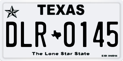 TX license plate DLR0145