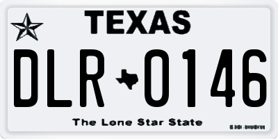 TX license plate DLR0146