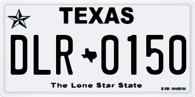 TX license plate DLR0150