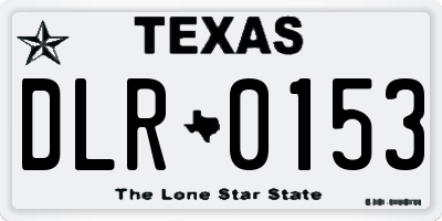 TX license plate DLR0153