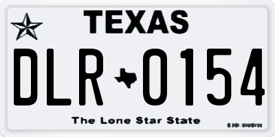TX license plate DLR0154
