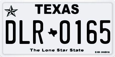 TX license plate DLR0165