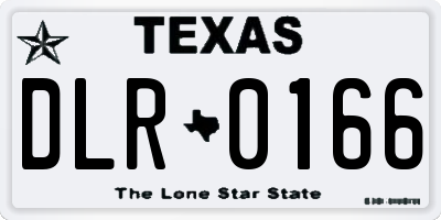 TX license plate DLR0166