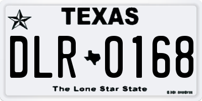 TX license plate DLR0168