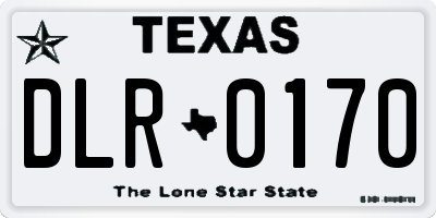 TX license plate DLR0170
