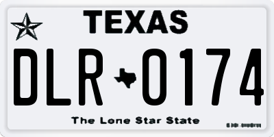 TX license plate DLR0174
