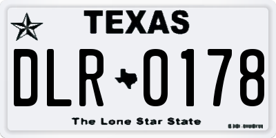 TX license plate DLR0178