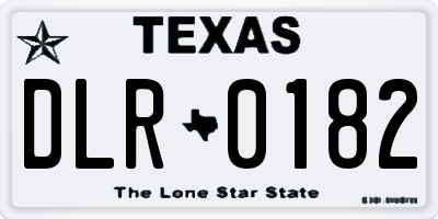 TX license plate DLR0182