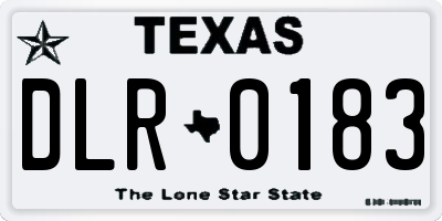 TX license plate DLR0183