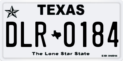 TX license plate DLR0184