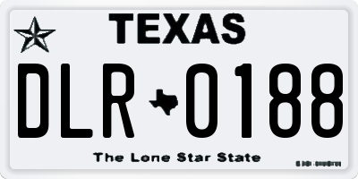 TX license plate DLR0188