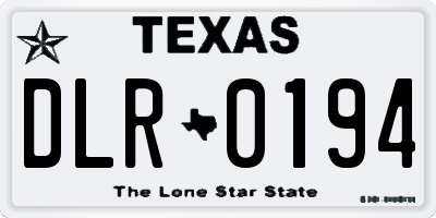 TX license plate DLR0194
