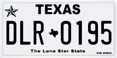 TX license plate DLR0195