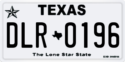 TX license plate DLR0196