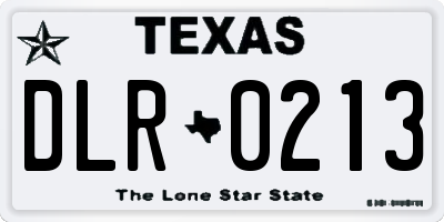 TX license plate DLR0213