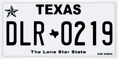 TX license plate DLR0219