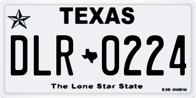 TX license plate DLR0224
