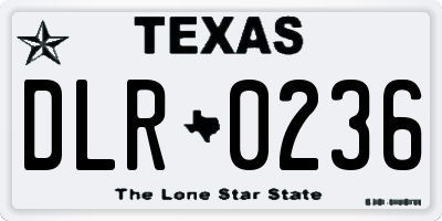 TX license plate DLR0236