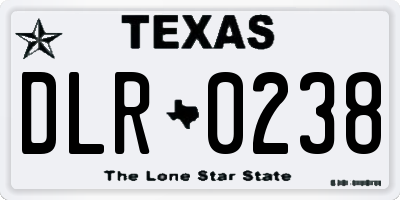 TX license plate DLR0238