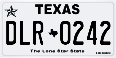 TX license plate DLR0242