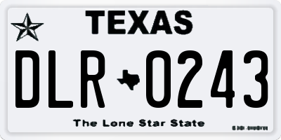 TX license plate DLR0243