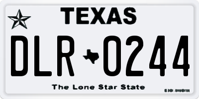 TX license plate DLR0244