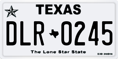 TX license plate DLR0245
