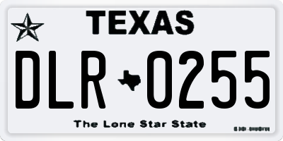 TX license plate DLR0255