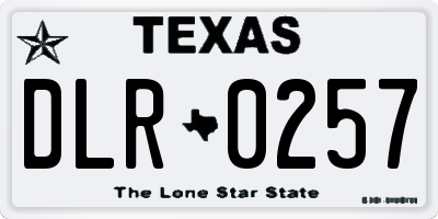 TX license plate DLR0257