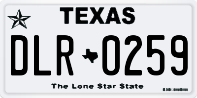 TX license plate DLR0259