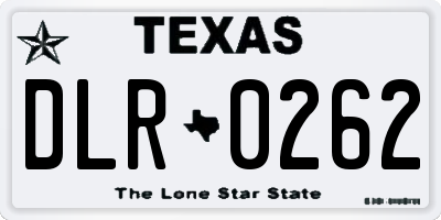 TX license plate DLR0262