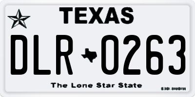TX license plate DLR0263