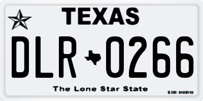 TX license plate DLR0266