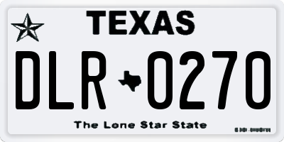 TX license plate DLR0270