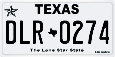 TX license plate DLR0274