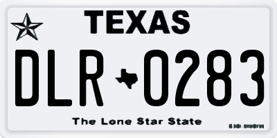 TX license plate DLR0283