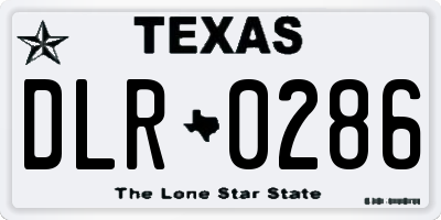 TX license plate DLR0286