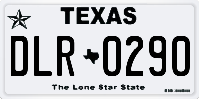 TX license plate DLR0290
