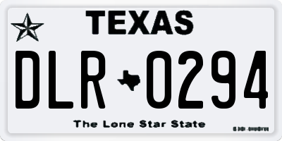 TX license plate DLR0294