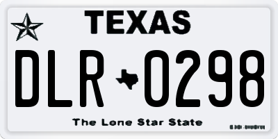 TX license plate DLR0298