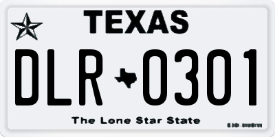 TX license plate DLR0301