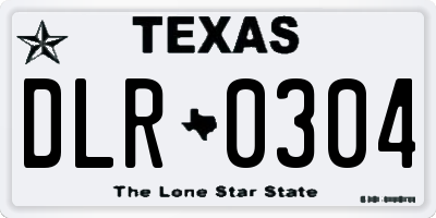 TX license plate DLR0304